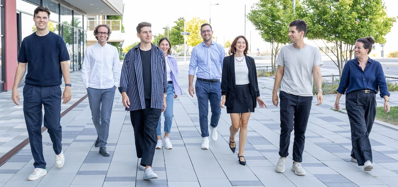 The Pauline team outside the office in Vienna